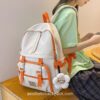 Adorable Japan Style Minimalist Design Leisure Candy Color Backpack 1