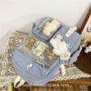 Comfy Preppy Sheep Teddy Style Aesthetic Backpack 19