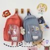 Cozy Solid Transparent Preppy Sweet Backpack 1