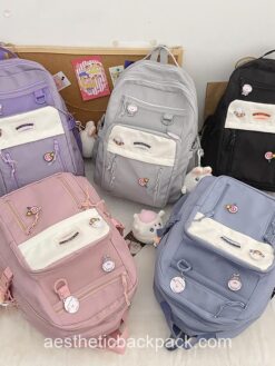 Kindhearted Japanese Harajuku Fat Cute Bunny Backpack 2