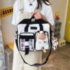 Lovely Cow Cartoon Clear Pocket Sweet Aesthetic Horizontal Backpack 16