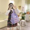 Cozy Plaid Casual Rucksack Aesthetic Backpack 16
