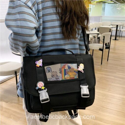 Harajuku Japanese Style Rainbow Candy Horizontal Backpack 13