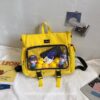 Harajuku Ita Bag Transparent Pocket DIY Cute Pins Anime Horizontal Backpack 15