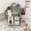 Adorable Preppy Waterproof Candy Colors Teddy Bunny Backpack 12