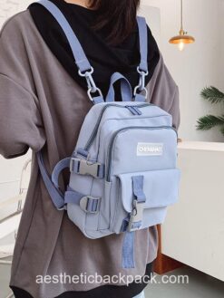 Canvas Anti-theft Shoulder Mini Backpack 1