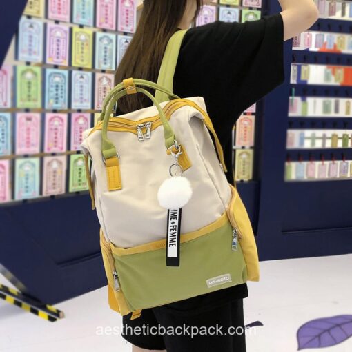 Softie Candy Panelled Colors Waterproof Aesthetic Backpack 1