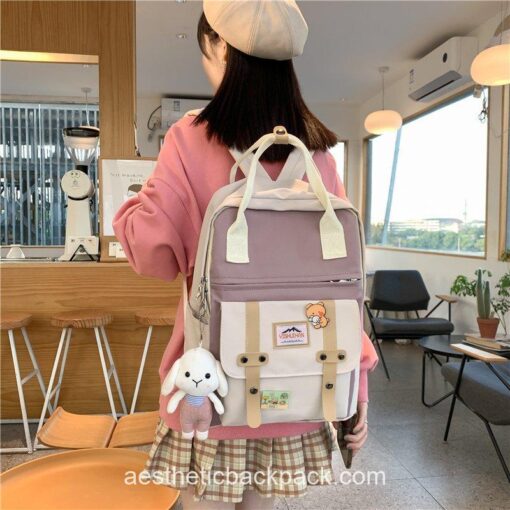 Softhearted Book Ladies Kawaii Aesthetic Backpack 14
