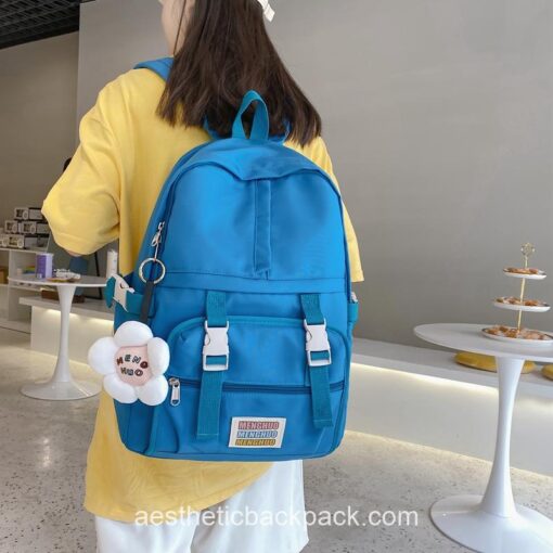 Adorable Japan Style Minimalist Design Leisure Candy Color Backpack 15