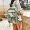 Softie Cute Waterproof Nylon Teddy Duck Aesthetic Backpack 3